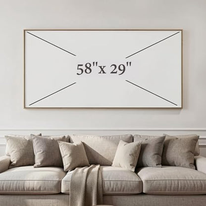 Wall Art Abstract Canvas Painting Gray 30"x60" with Framed - color: Abstract10, size: 60"L x 30"W