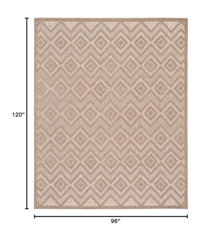 Nourison Home Versatile Natural Beige 8' x 10' Area Rug - Easy Clean, Non Shedding, Bed Room, Living Room, Dining Room, Kitchen (8' x 10') - color: Natural Beige, size: 8' x 10' (Rectangular)