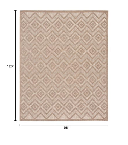 Nourison Home Versatile Natural Beige 8' x 10' Area Rug - Easy Clean, Non Shedding, Bed Room, Living Room, Dining Room, Kitchen (8' x 10') - color: Natural Beige, size: 8' x 10' (Rectangular)