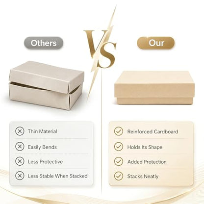 Jewelry Gift Boxes, 80 Pack 3.5x3.5x1 Inch, Brown - color: Brown, size: 3.5x3.5x1 Inch (Pack of 80)