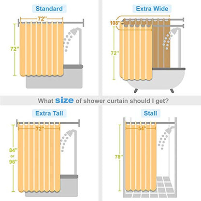 Madison Park Serene Shower Curtain for Bathroom, 72 x 72, Yellow - color: Yellow, size: 72"W x 72"L (Pack of 1)