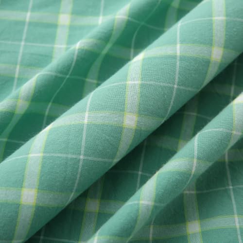 Mywinlle Mint Green Plaid Ruffle Throw Pillow Shams 18"x18" Set of 2 - color: Mint Green Plaid, size: 18" x 18" (Pack of 2)