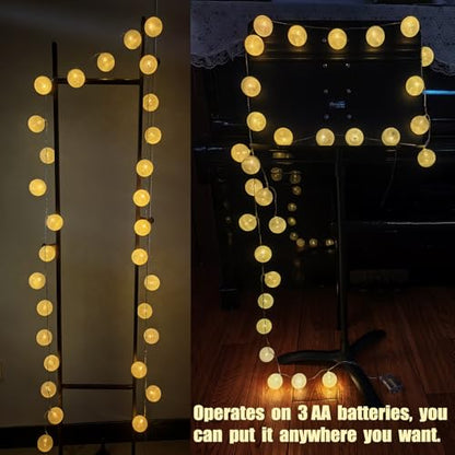 Gardeningwill 3M/10Ft 30 Warm White Ball LED Xmas Wedding Battery Operated String Fairy Light - color: Warm White
