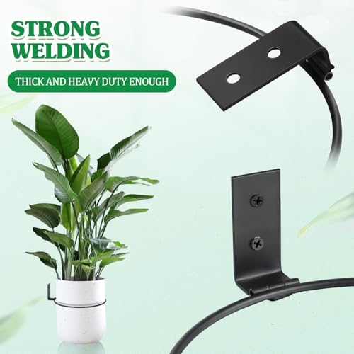 Menkxi Flower Pot Holders Wall Mounted Metal Plant Ring, 6 Pcs, 4 Inch - size: 4 Inch