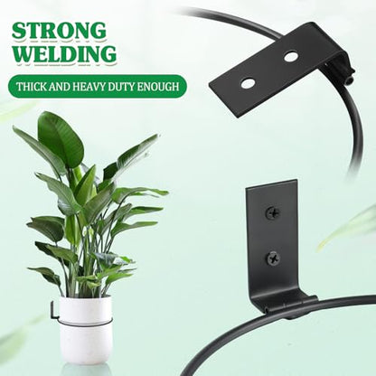 Menkxi Flower Pot Holders Wall Mounted Metal Plant Ring, 6 Pcs, 4 Inch - size: 4 Inch