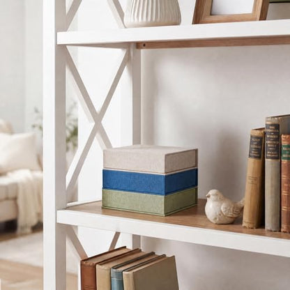 Photo Storage Box 4x6, Linen Photo Box - Beige - color: Beige, size: 4"x6"