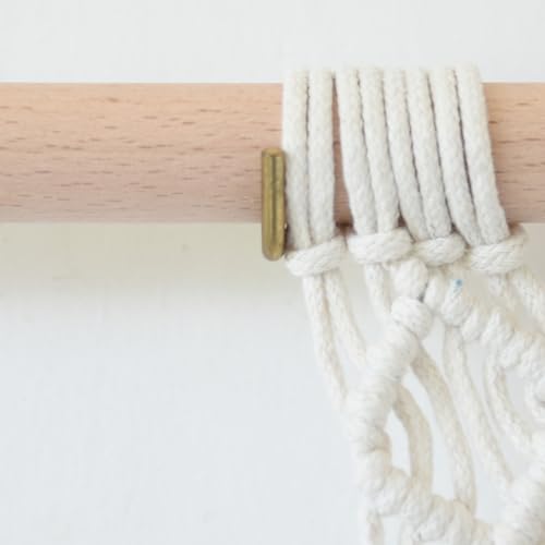 Macrame Wall Hanging Handmade Craftsmanship Woven Wall Art Boho 47" W*39" L - color: Ivory2