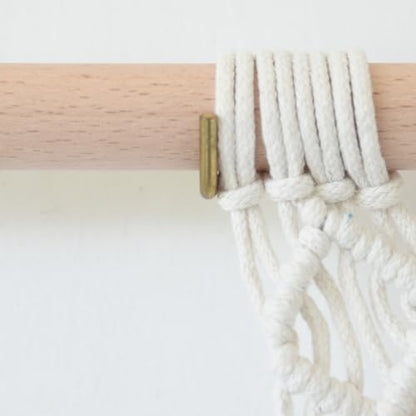 Macrame Wall Hanging Handmade Craftsmanship Woven Wall Art Boho 47" W*39" L - color: Ivory2