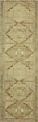 Loloi Magnolia Home Sinclair Khaki/Tobacco 2'-3" x 3'-9" Accent Rug - color: Khaki / Tobacco, size: 2'3" x 3'9" (Rectangular)
