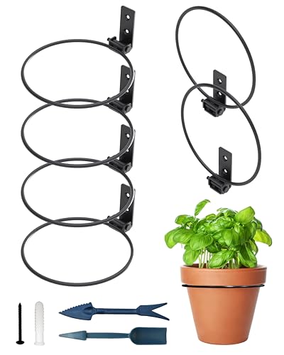 NACETURE Foldable Flower Pot Holder Rings, 6 Inch 6 Pack - color: 6 Inch 6 Pack