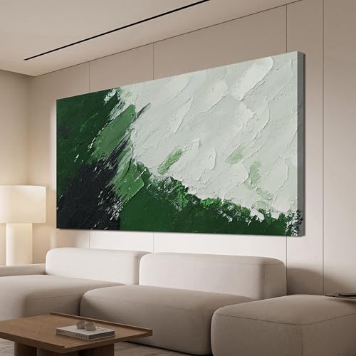 Canvas Wall Art Decor Large Green Abstract Wall Art Prints Wall Art Pictures for Living Room Canvas Art Wall Decor Modern White Wall Art Abstract Artwork for Walls Bedroom Office Decor 24" X 48" - color: TB-01C, size: 48"L x 24"W