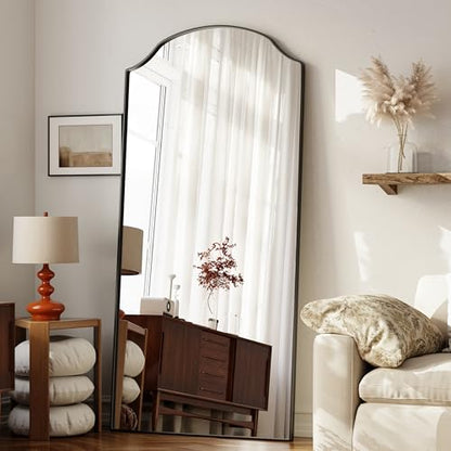 VooBang Wave Curved Top Arched Mirror Full Length, 71"x32" Large Mirror - size: 71"L x 32"W