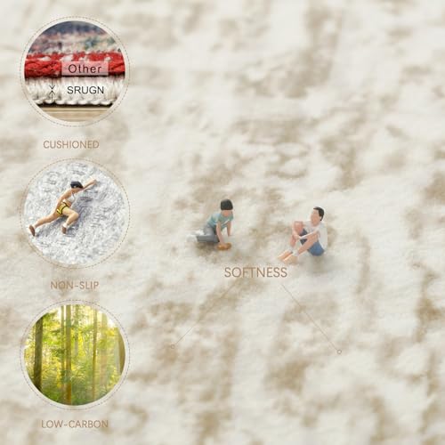 8x10 Washable Area Rugs for Living Room,Bedroom,Dining Room- Neutral Beige - color: Beige-golden, size: 8' x 10' (Rectangular)