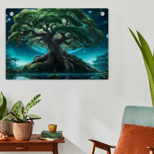 Cosmic Tree of Life Tapestry Banner Flag, Fantasy Lovers Nature Enthusiasts - color: Multi 0670