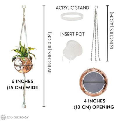 SCANDINORDICA Disco Ball Planter, Value Package, 6-inch Rose Gold - size: 6" Rose Gold