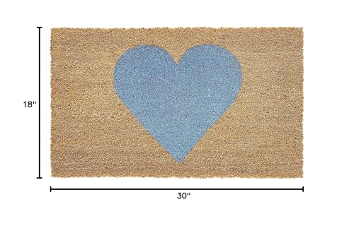Calloway Mills Madison Heart Doormat (Blue, 17" x 29") - color: Blue, size: 1'5" x 2'5" (Rectangular)