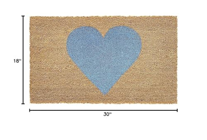 Calloway Mills Madison Heart Doormat (Blue, 17" x 29") - color: Blue, size: 1'5" x 2'5" (Rectangular)