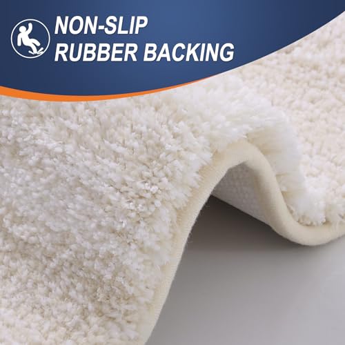 OLANLY Small Bathroom Rugs 24x16, Extra Soft Absorbent Microfiber Bath Rugs - color: Light Beige, size: 24" X 16"