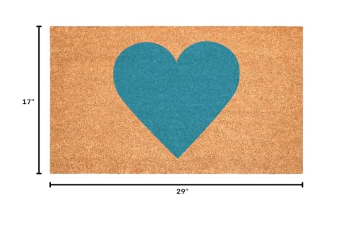 Calloway Mills Madison Heart Doormat (Turquoise, 17" x 29") - color: Turquoise, size: 1'5" x 2'5" (Rectangular)