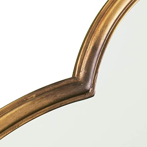 SEI Furniture Holly & Martin Willis Decorative Wall Mirror, Geometric Frame, Metallic Gold