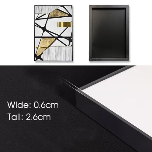 QKF 3Pcs Black White Gold Abstract Geometric Crystal Framed Canvas Wall Art - color: Black White Gold And Gray, size: 16" X 24" X 3 pieces