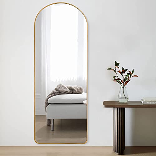 PexFix Full Length Mirror, 65''x22'' Gold Arched Mirror Large Floor Mirror Standing Leaning Hanging [65''x22'' - Gold]