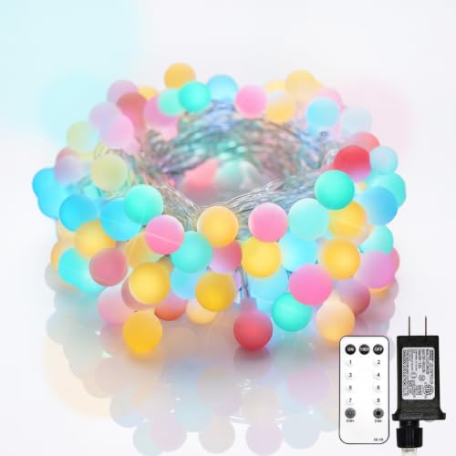 suddus 76ft Connectable Globe String Lights Plug in Remote Pastel Color | 200 Led Pastel Fairy Lights With Timer 8 Mode, String Lights for Bedroom,Dorm, Classroom, Party, Indoor,Outdoor Decor - color: Multicolor, size: 200LED Plug