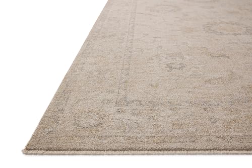 Loloi Chris Loves Julia Louisa Oatmeal/Slate 5'-3" x 7'-6" Area Rug - color: Oatmeal / Slate, size: 5'3" x 7'6" (Rectangular)