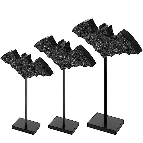 3 Pcs Halloween Wood Bat Table Decoration Centerpieces, 3 Size - style: Bat