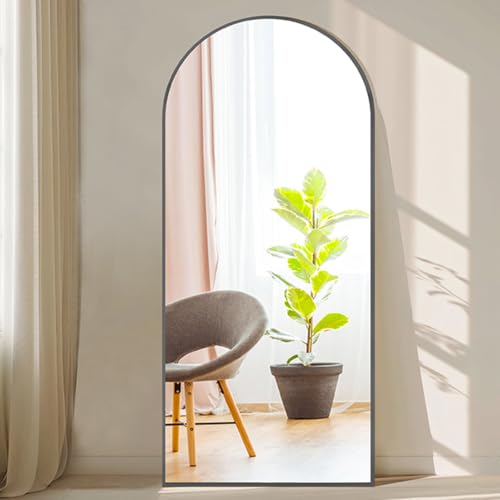 DUMOS 58"x19" Arched Full Length Mirror with Stand, Full Body Floor Mirror