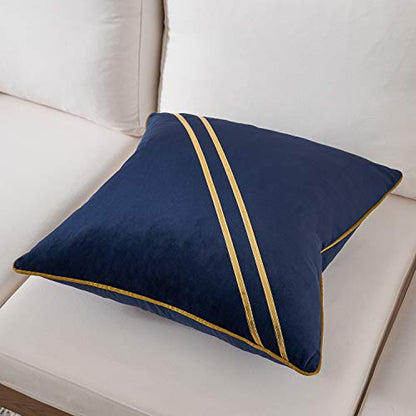 Avigers Throw Pillow Cover 18 x 18 Inch, Blue, Velvet, Hidden Zipper - color: Blue, size: 18" x 18" (Pack of 1)