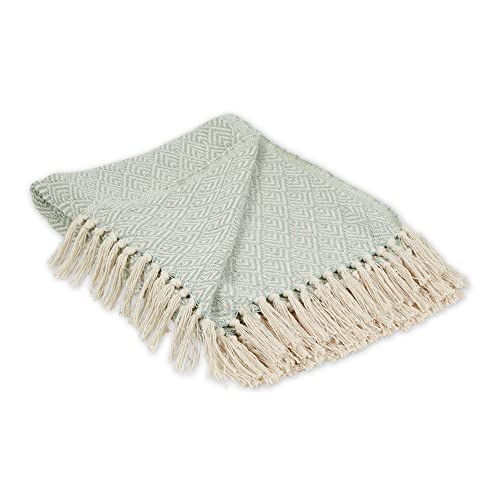 DII Diamond Throw Collection Cotton Woven, 50x60, Jadeite - color: Jadeite, size: 50x60"