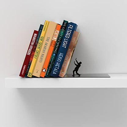 Artori Design Hidden Bookends for Shelves - Falling Book Ends - color: Falling Man