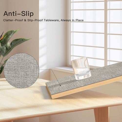 DOLOPL Placemats Set of 4, Reversible Faux Leather Place Mats, Grey - color: Gray, size: Set of 4