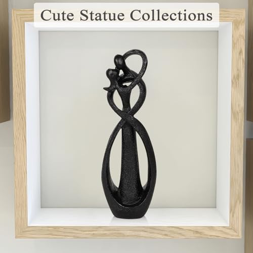 Trycooling Kissing Lovers Statue Abstract Sculpture, Black, Small - color: Black, size: Small