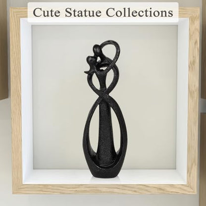 Trycooling Kissing Lovers Statue Abstract Sculpture, Black, Small - color: Black, size: Small