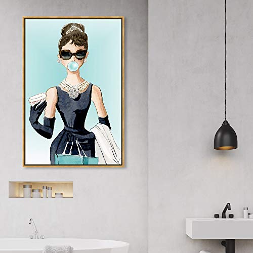 The Oliver Gal Artist Co. Abstract Wall Art Canvas - size: 45"L x 30"W, style: Gold Frame