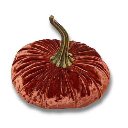 Luxe Burnt Orange 6.25 inch Velvet Pumpkin (Luxe Burnt Orange) - color: Luxe Burnt Orange