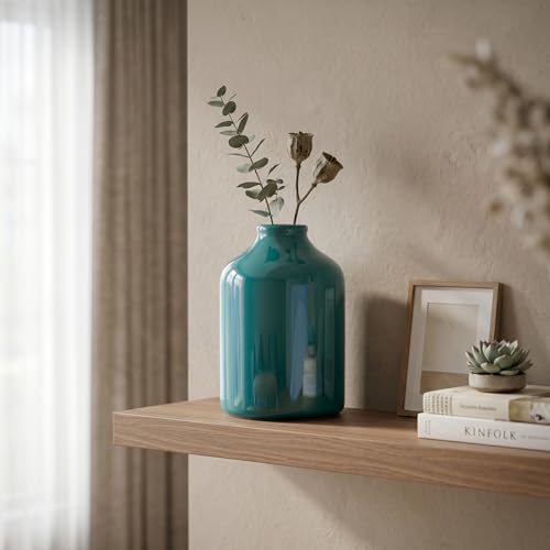 Sunddo Green Ceramic Vase, 8 Inch - color: Dark Green, size: 8 inch