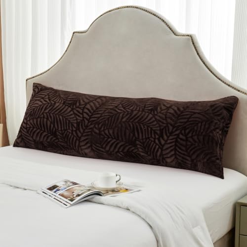 SOCHOW Body Pillow Cover 21x54 Inches with Zipper, 1 Pack, Brown - color: Brown, size: 54" x 21" (Pack of 1)
