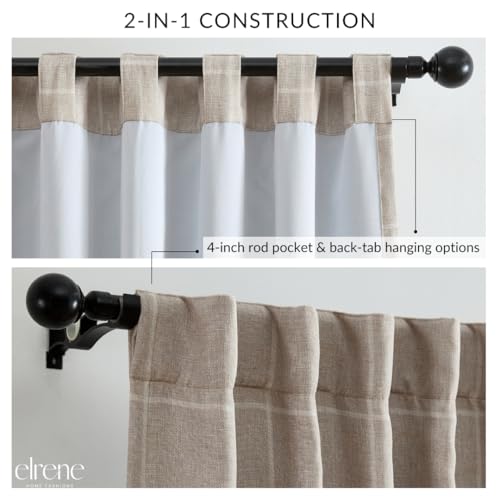 Threadmade Sawyer Window Panel, Linen - 52" W x 84" L - color: Linen, size: 52"W x 84"L (Pack of 1)