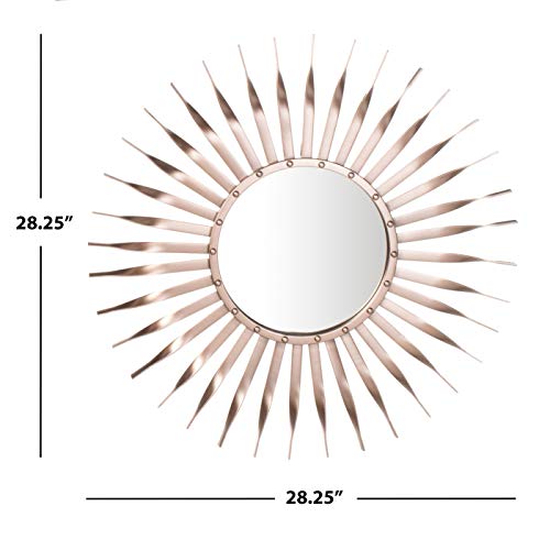 SAFAVIEH Home Marlene Rose Gold Sunburst 28-inch Decorative Accent Mirror