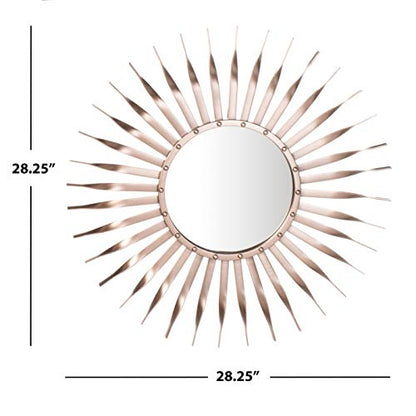 SAFAVIEH Home Marlene Rose Gold Sunburst 28-inch Decorative Accent Mirror