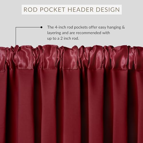 All Seasons Waterfall Window Valance, Rouge - 52" W x 36" L - color: Rouge
