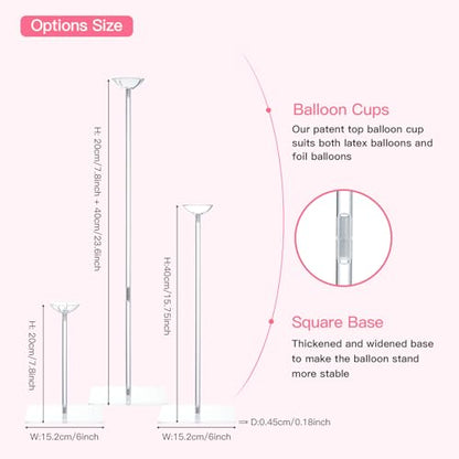 TekXYZ Acrylic Balloon Stand for Table Centerpiece, Adjustable 4-Pack - color: 4 Pack