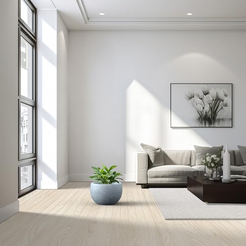 Kante Accent Round Bowl Blue Gray Concrete Planter 15.7" Dia, Outdoor - color: Slate Gray, size: 15.7" d