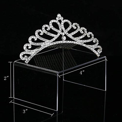 12 Pack Clear Acrylic Display Stand Crafts Stand Cupcake Risers 4" x 3''x 2''