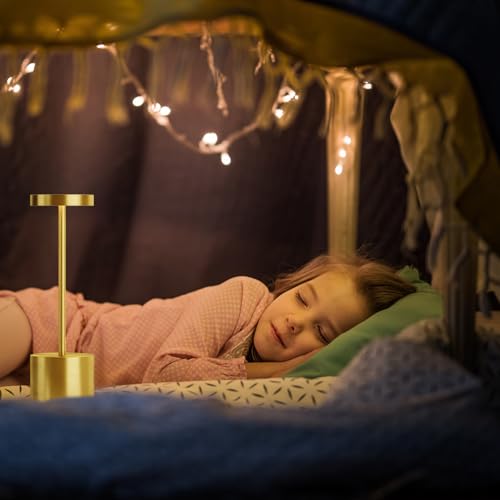 TBBGA LED Cordless Table Lamps Set of 2, 5000mAh Rechargeable Table Light - color: Gold2