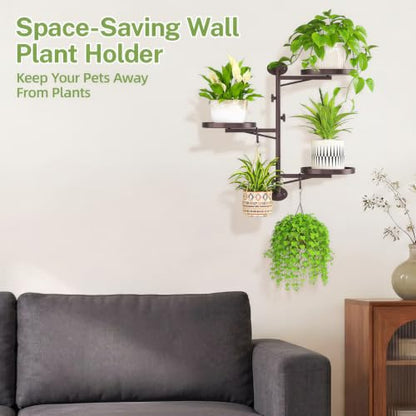 iDavosic.ly Wall Plant Holder, Rotating Floating Window Shelf 3-Tier Bronze - color: Violet Bronze, size: 1 Pack