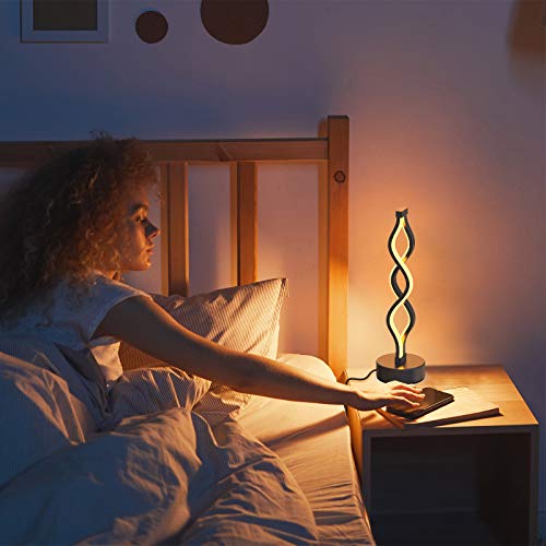 NUÜR Bedside Lamps Set of 2, Black Lamps for Living Room, Dimmable LED Nightstand Lamp, Small Nightstand Lamp for Bedroom, Home, Living Room, Office - color: Black 2 Pack